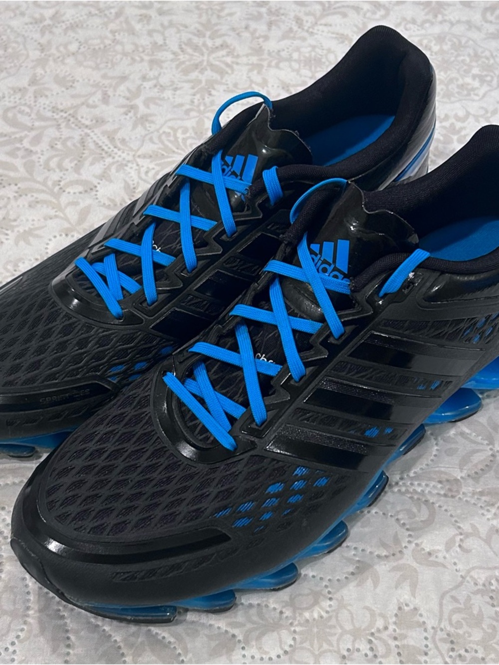 Adidas Springblade Razor Men's Running Shoes Blue Black Athletic Comfort Sz 11.5
